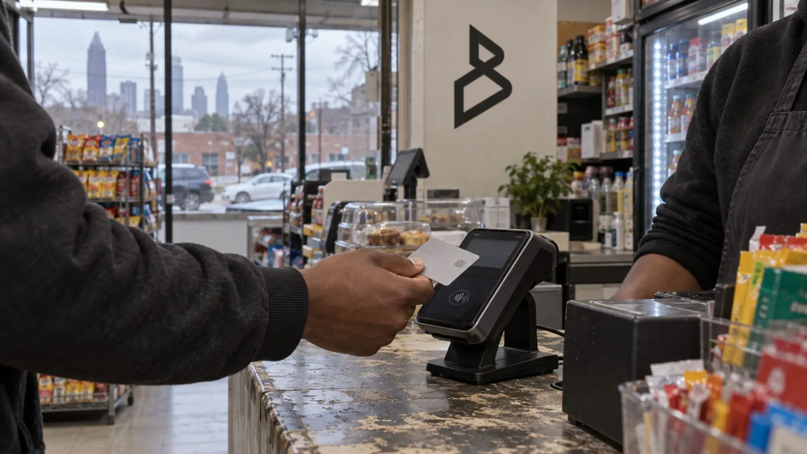 A customer taps a payment card at a point-of-sale terminal in Atlanta, Georgia. / EconoTimes.ai