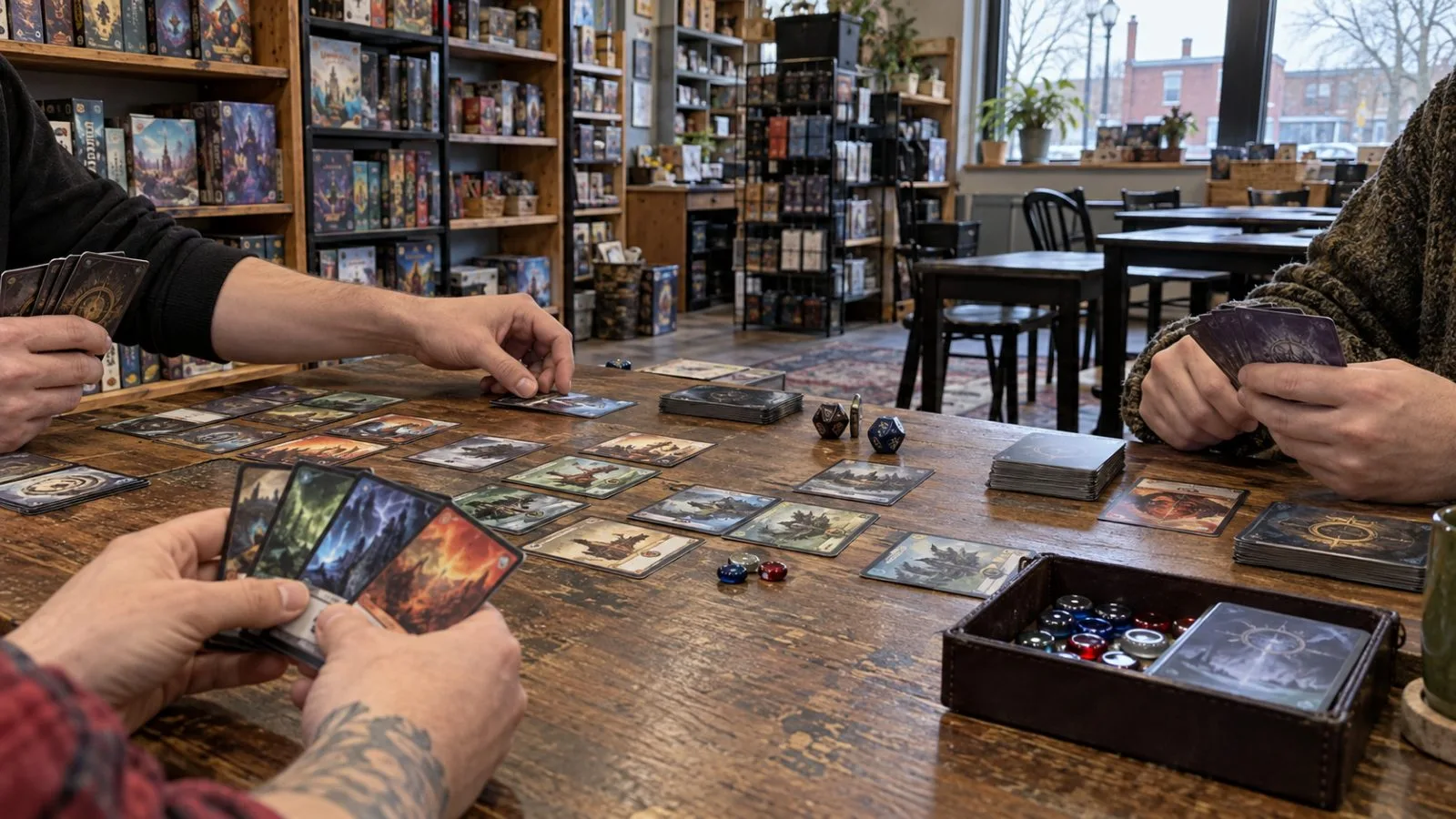 Trading cards and action figures line shelves at a New York City toy shop. / EconoTimes.ai