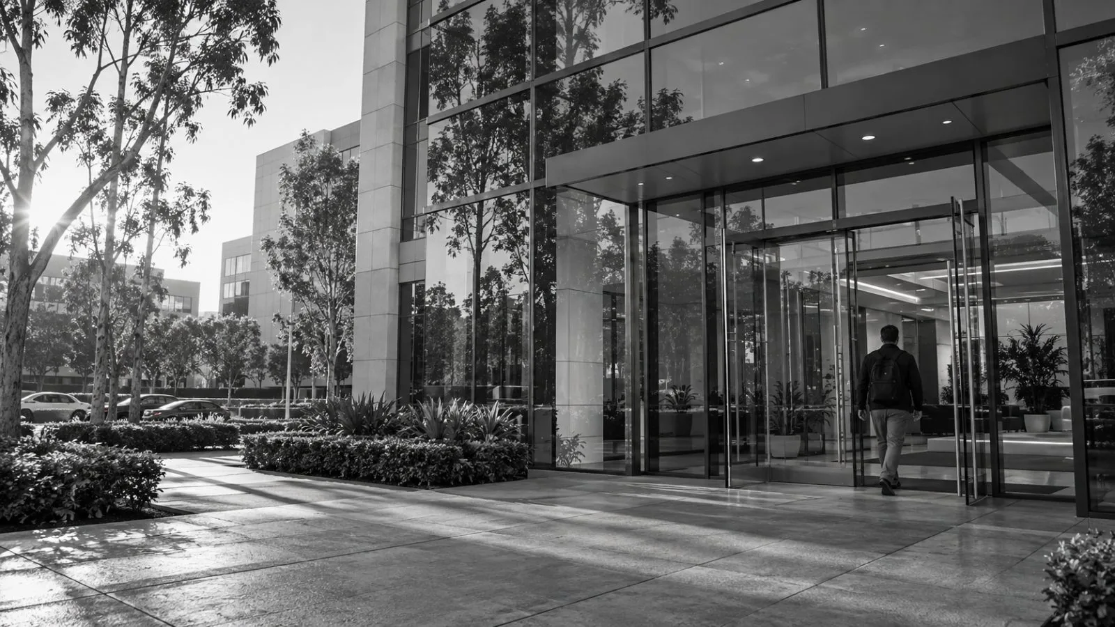 The Biomerica headquarters stands on Von Karman Avenue in Irvine, California. (AI-generated image / EconoTimes)