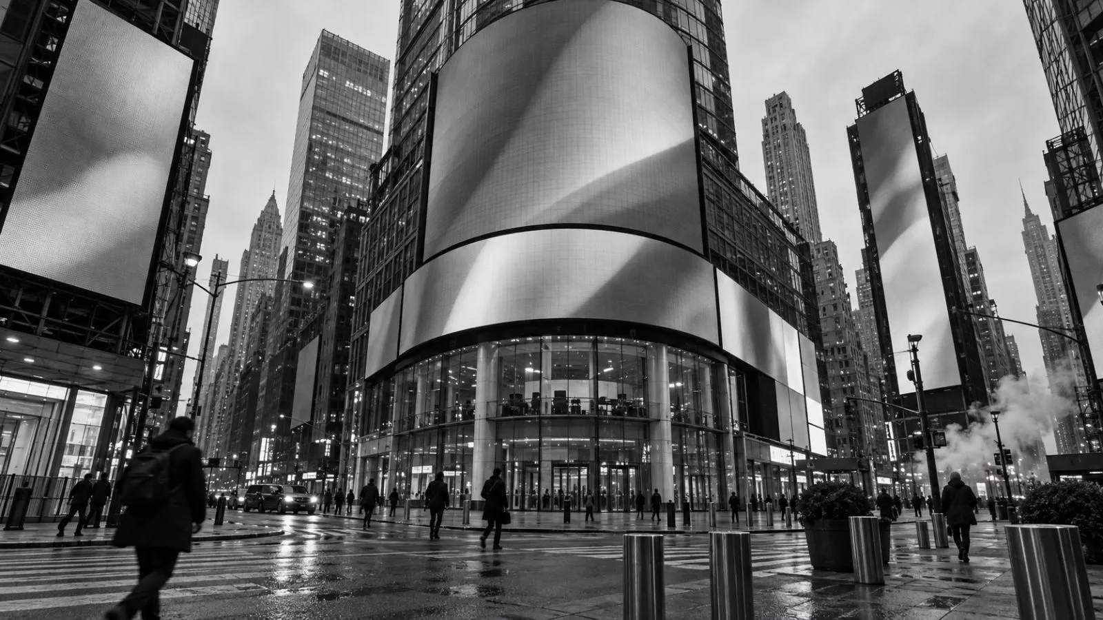 Pedestrians pass Nasdaq MarketSite in Times Square before U.S. cash trading begins. / EconoTimes.ai