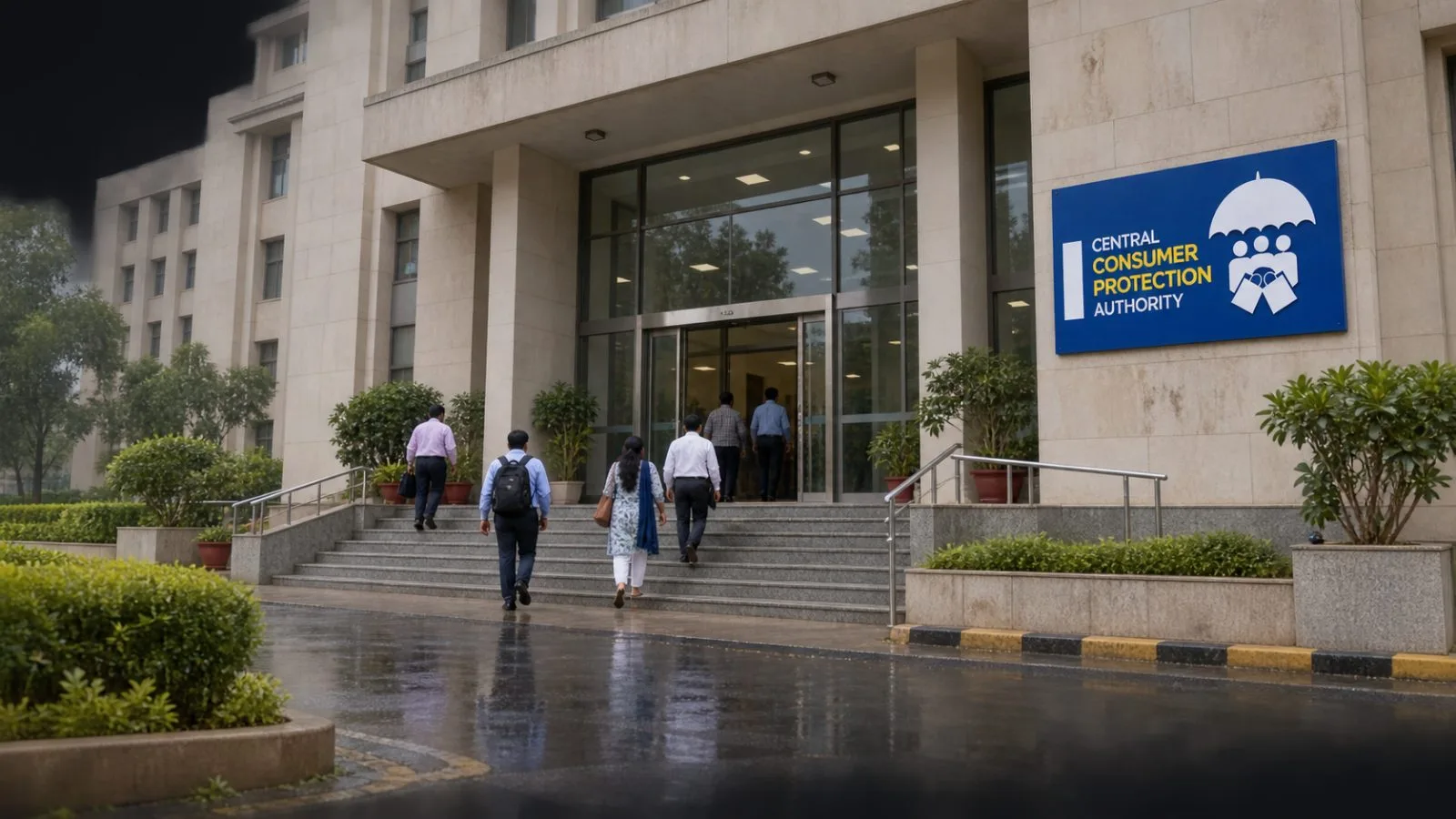 Visitors approach the Ministry of Consumer Affairs in New Delhi, India. / EconoTimes.ai