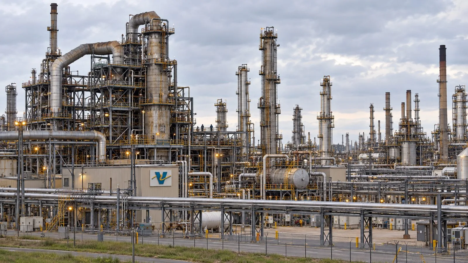Refinery pipes and storage tanks stand at the former Houston refinery site in Houston, Texas. / EconoTimes.ai