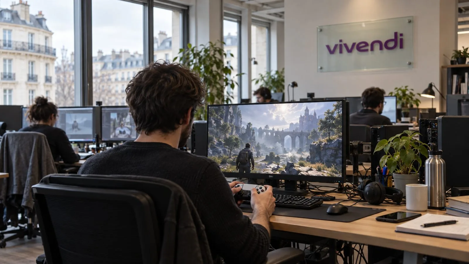 A developer tests a video game at a studio in Paris, France. / EconoTimes.ai