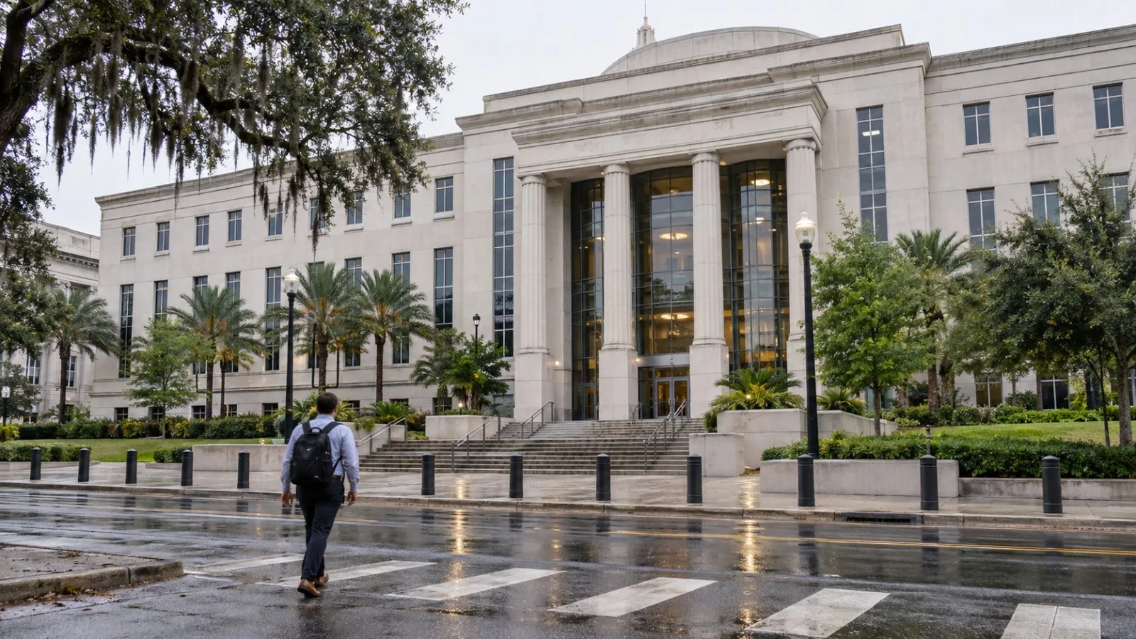 The Florida Board of Governors office is seen on West Gaines Street in Tallahassee. (AI-generated image / EconoTimes)