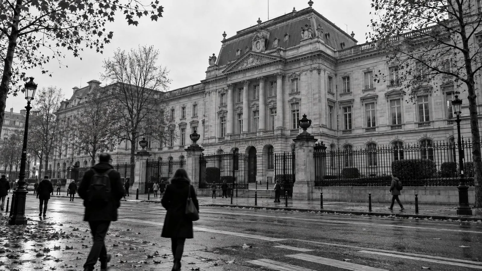 Pedestrians pass the Belgian Court of Audit building on an overcast morning in Brussels. (AI-generated image / EconoTimes)