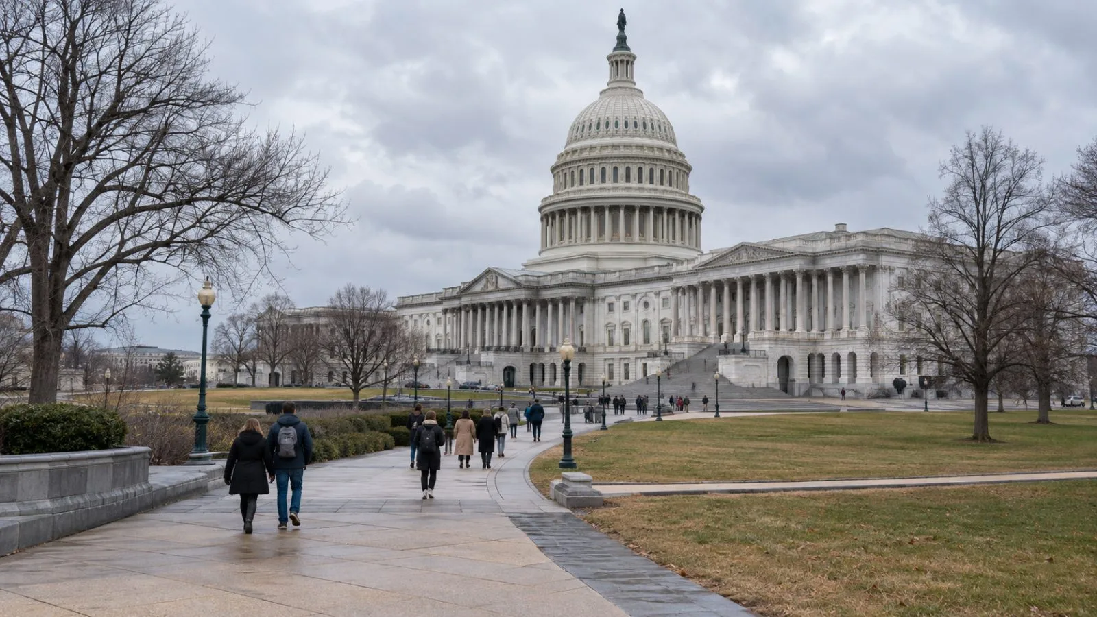 Visitors cross the grounds near the U.S. Capitol in Washington, D.C. (AI-generated image / EconoTimes)