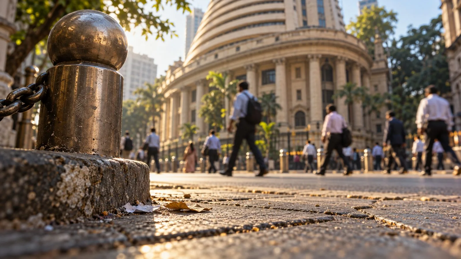 A market participant passes the Bombay Stock Exchange on Dalal Street in Mumbai. / TokenPost.ai (macro)