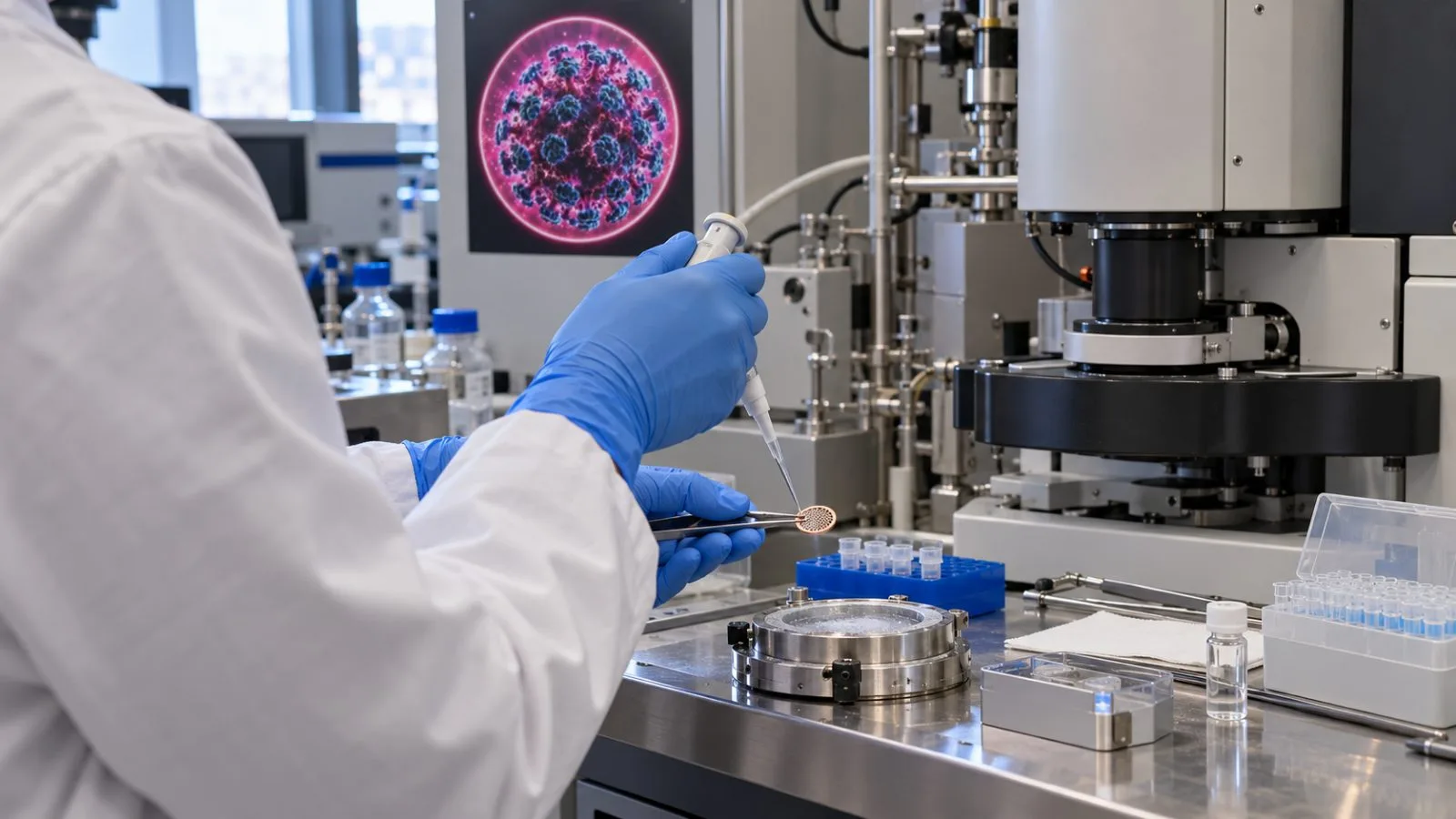 A researcher prepares a cryo-electron microscopy sample at Albert Einstein College of Medicine in the Bronx / EconoTimes.ai