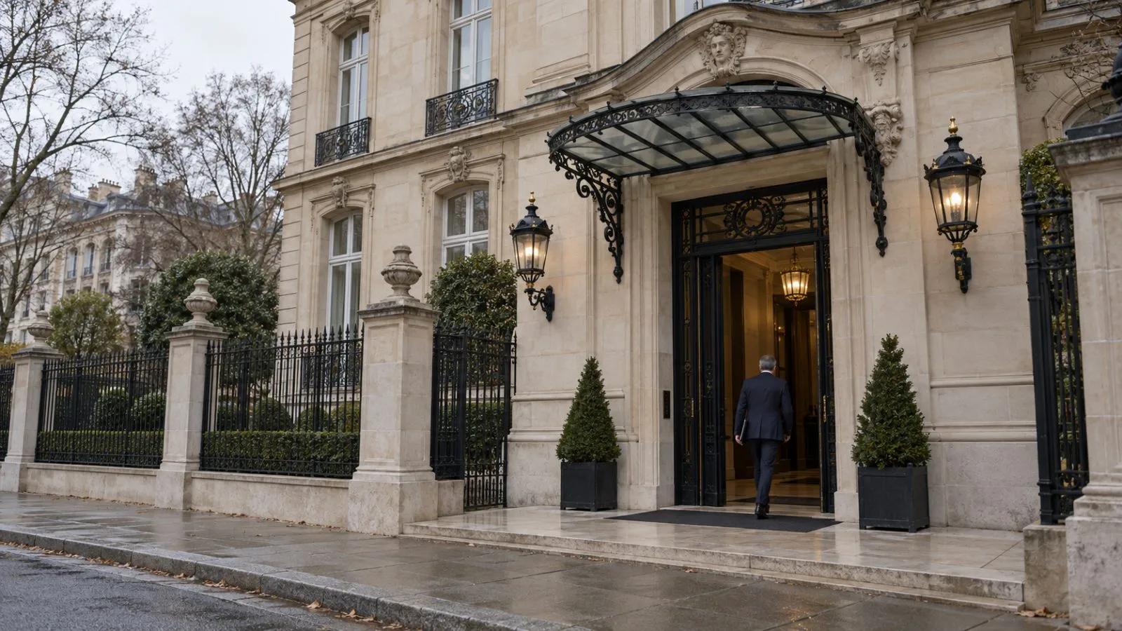 The French Embassy stands on a quiet street in Washington, D.C. (AI-generated image / EconoTimes)
