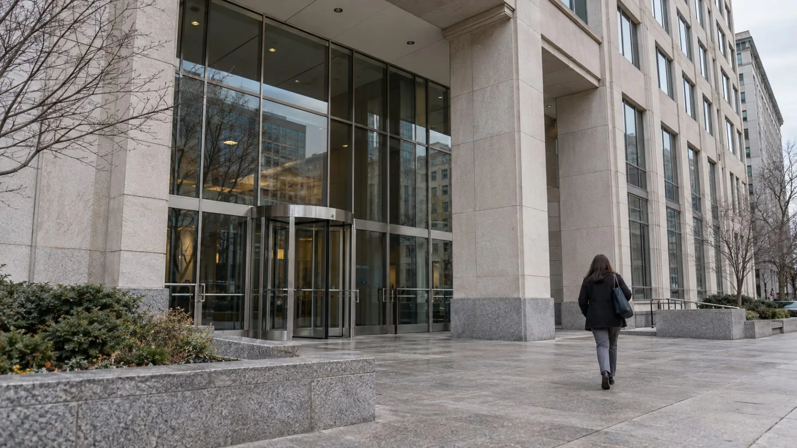 A pedestrian passes the Federal Election Commission headquarters in Washington, D.C. (AI-generated image / EconoTimes)