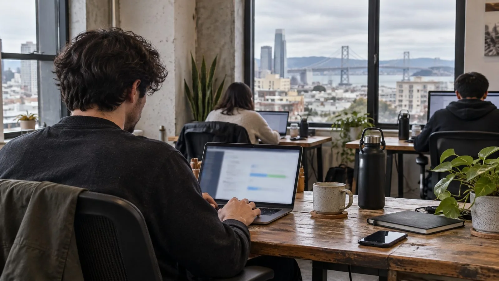 A software worker reviews service logs on a laptop in a San Francisco office. / EconoTimes.ai
