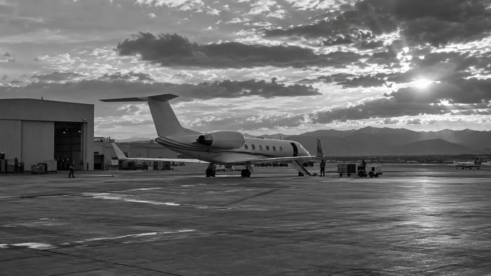 A business jet sits on the ramp at Centennial Airport near Denver, Colorado (AI-generated image / EconoTimes)