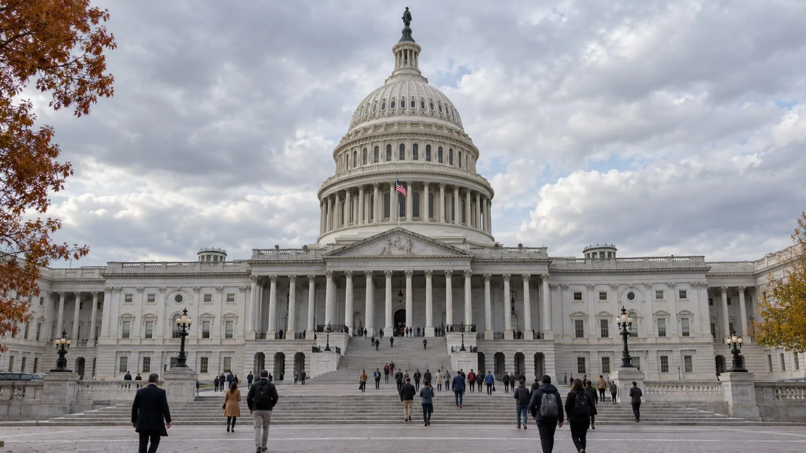 Visitors cross the east steps of the U.S. Capitol in Washington, D.C. (AI-generated image / EconoTimes)