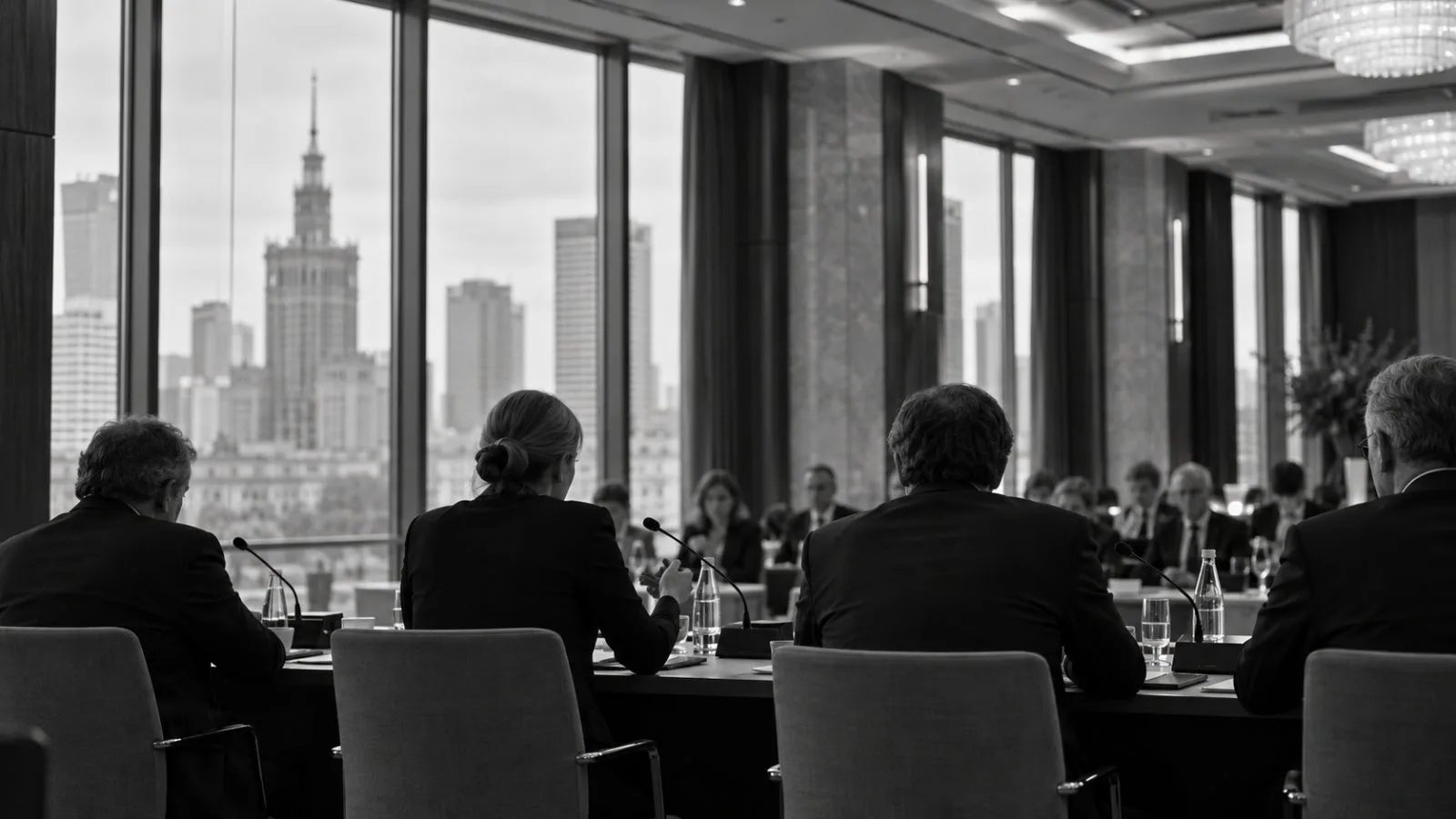 Delegates listen during a Polish-German economic forum at a Warsaw hotel in Poland. (AI-generated image / EconoTimes)