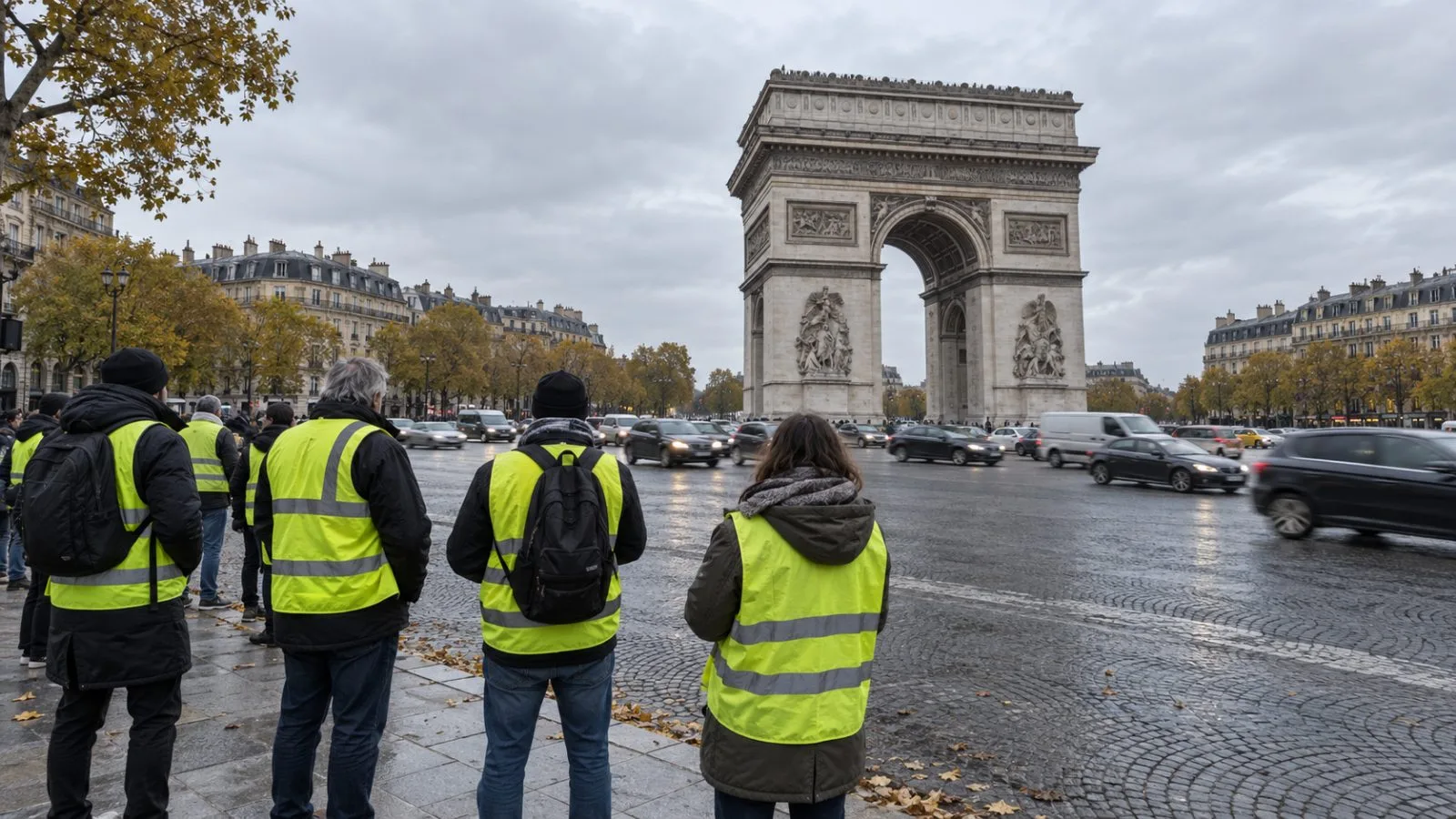 Demonstrators in yellow vests gather outside the National Assembly in Paris. / EconoTimes.ai