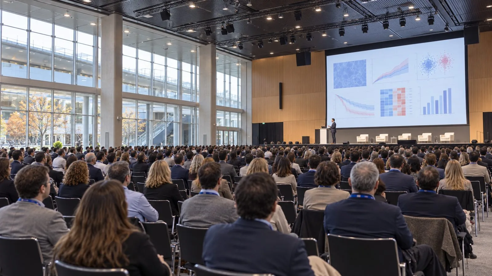 Attendees listen during an oncology research session at IFEMA MADRID in Madrid, Spain. / EconoTimes.ai