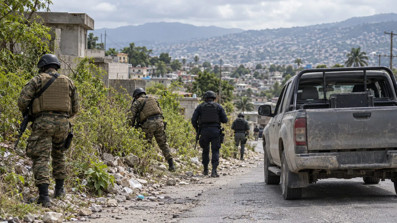 Security forces patrol a road in Plaine du Cul-de-Sac, Port-au-Prince, Haiti / EconoTimes.ai