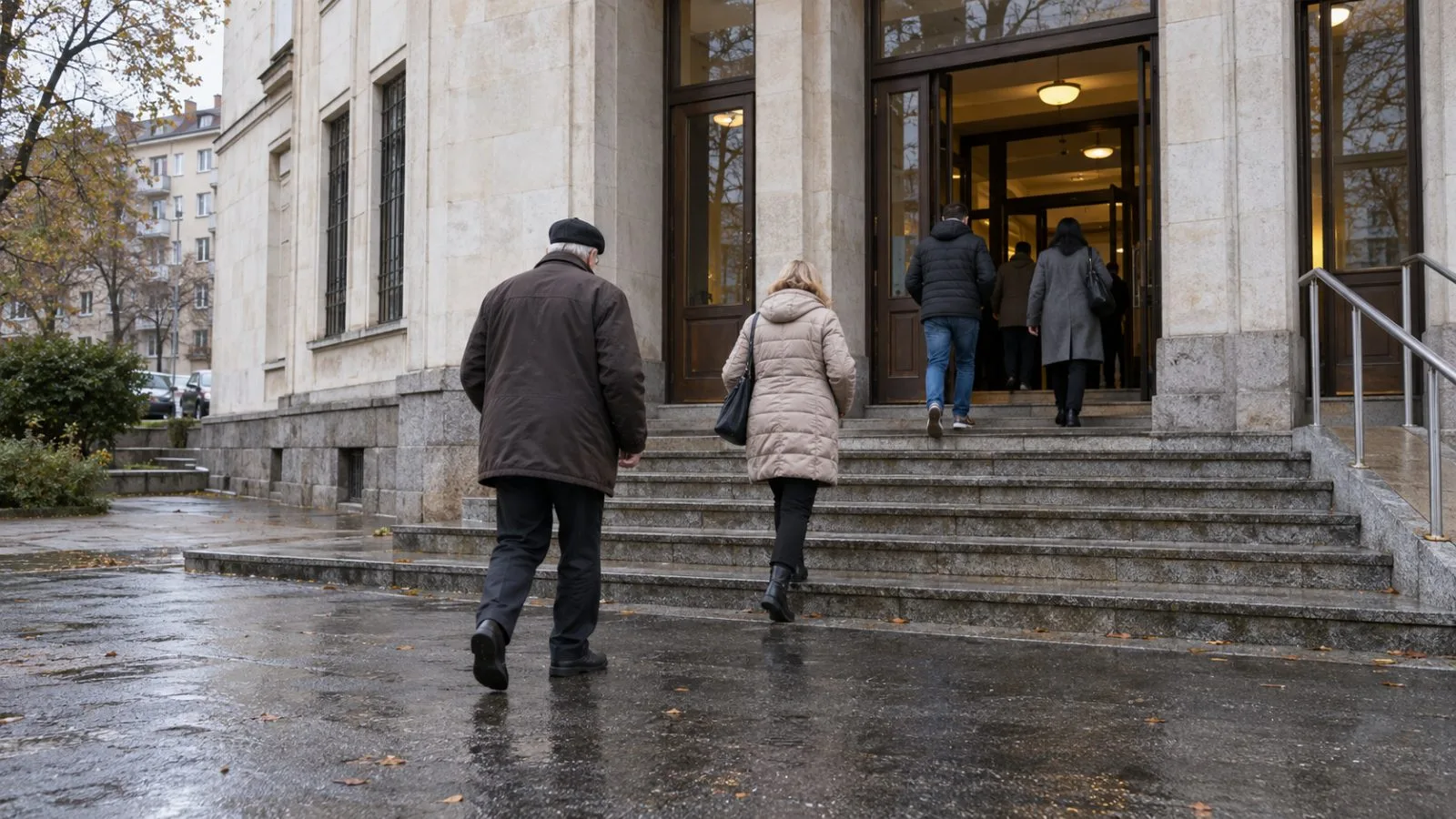 Voters enter a polling station in Sofia, Bulgaria, on election day. (AI-generated image / EconoTimes)