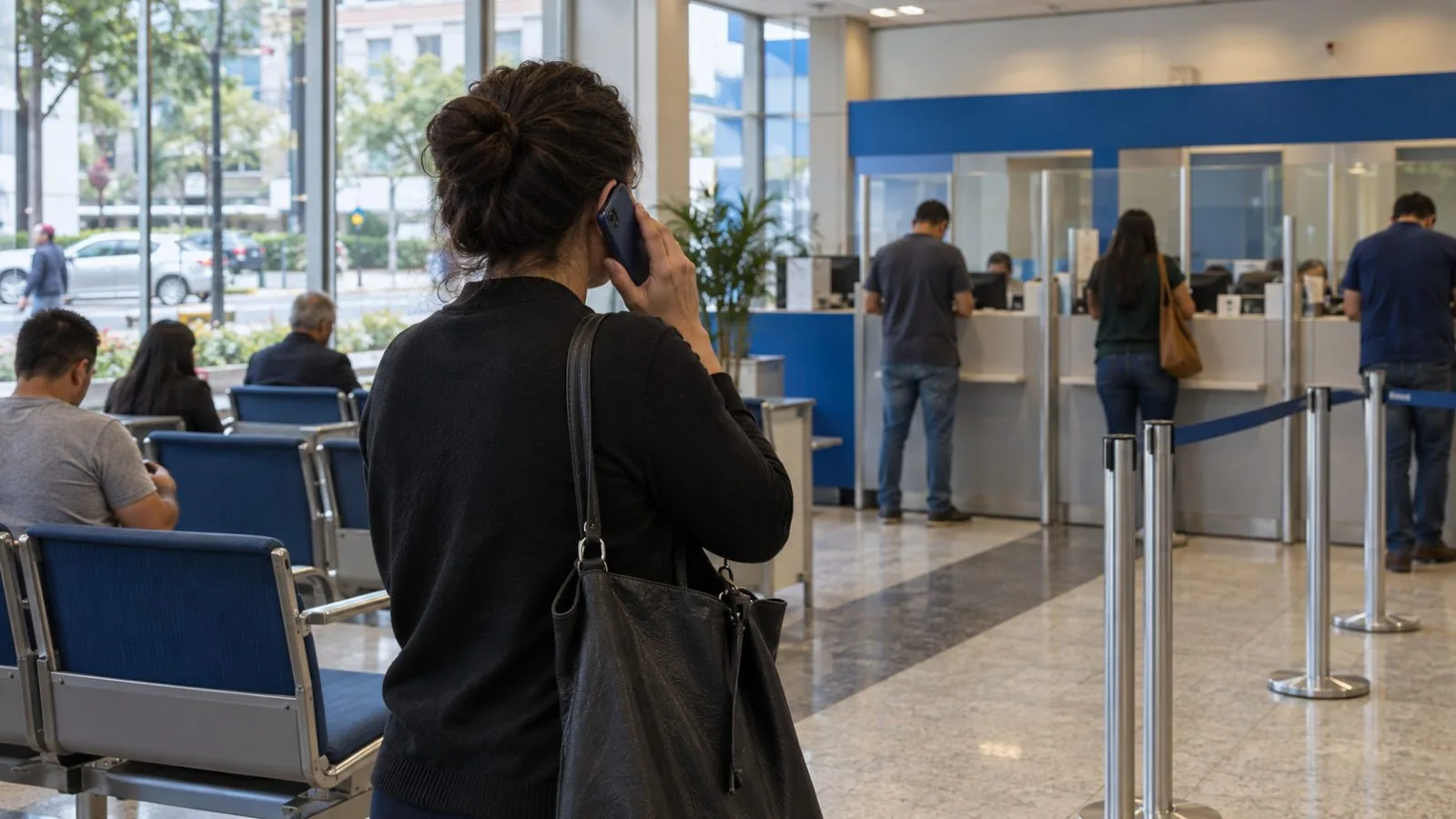 Employees enter a modern office building in São Paulo, Brazil, on an overcast morning. / EconoTimes.ai