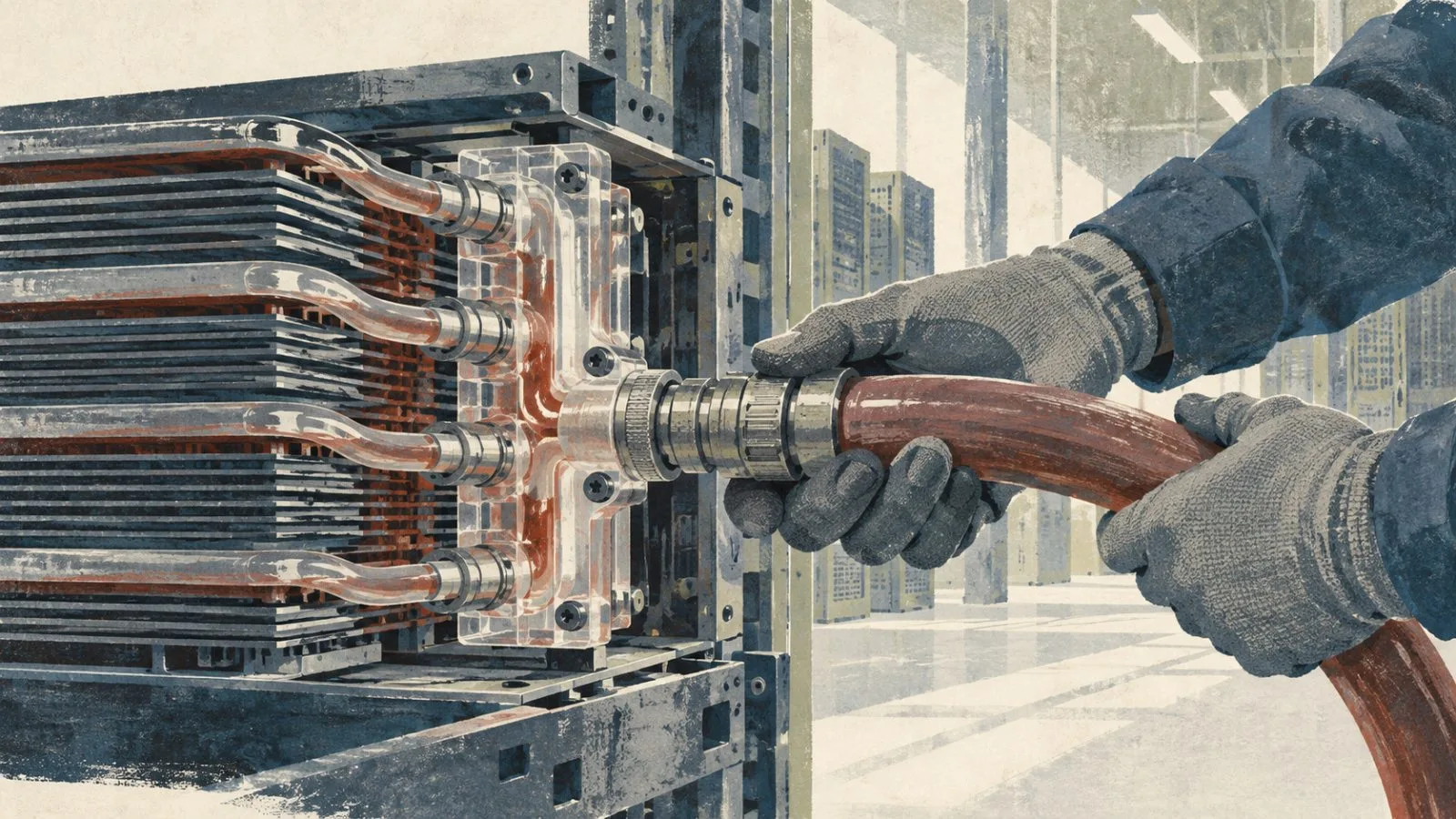 Construction workers stand outside a data-center redevelopment in Kenilworth, New Jersey. / TokenPost.ai