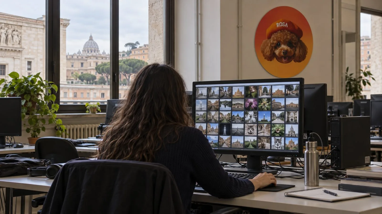 A researcher reviews image samples at Sapienza University of Rome in Italy. / EconoTimes.ai