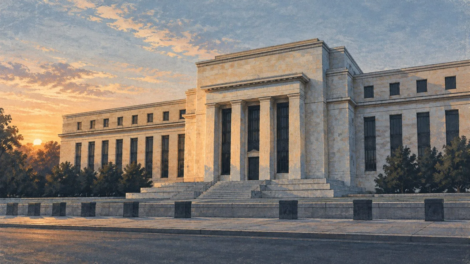 Pedestrians pass the Federal Reserve headquarters in Washington, D.C., on an overcast afternoon. / TokenPost.ai