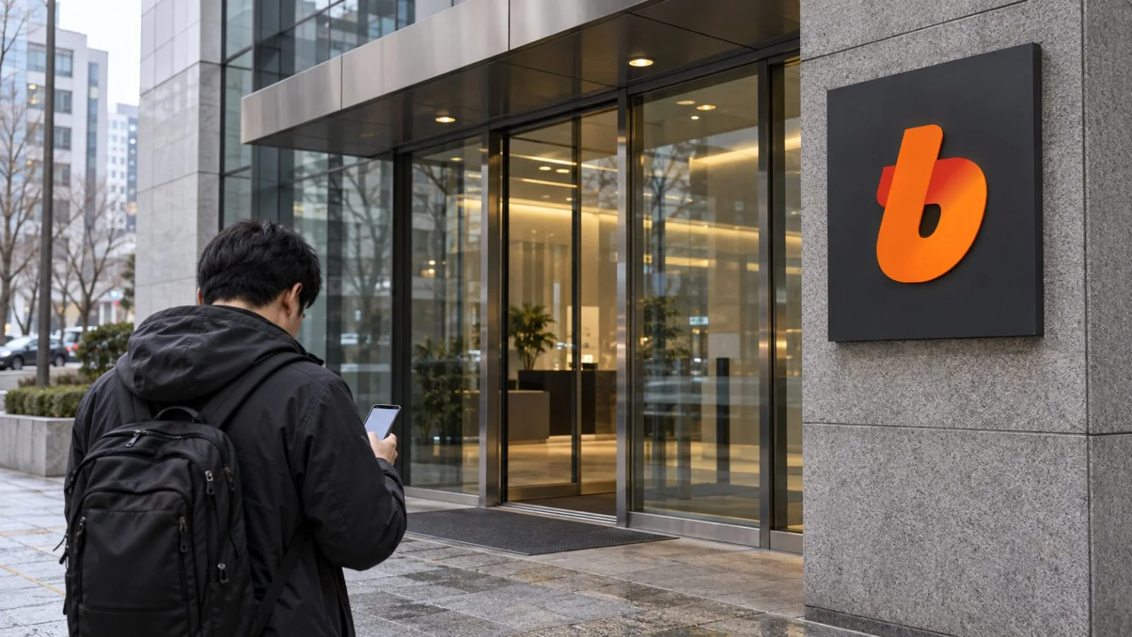 Visitors walk past the National Tax Service headquarters in Sejong, South Korea, under overcast skies. / EconoTimes.ai