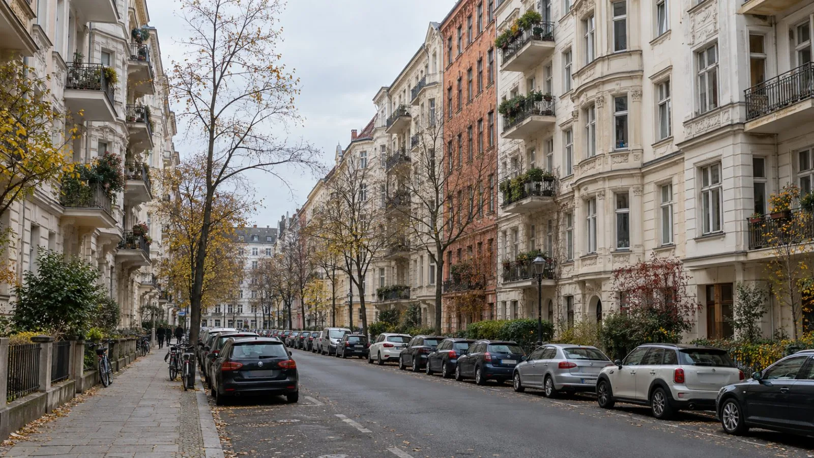 Apartment buildings line a residential street in Berlin, Germany. (AI-generated image / EconoTimes)