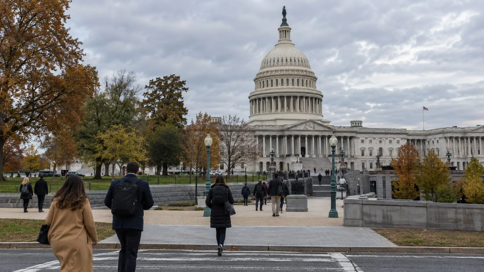 Pedestrians cross the grounds near the U.S. Capitol in Washington, D.C. (AI-generated image / EconoTimes)