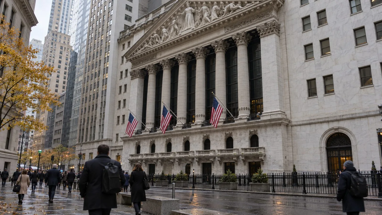 Pedestrians pass the New York Stock Exchange on Broad Street in New York City. / EconoTimes.ai