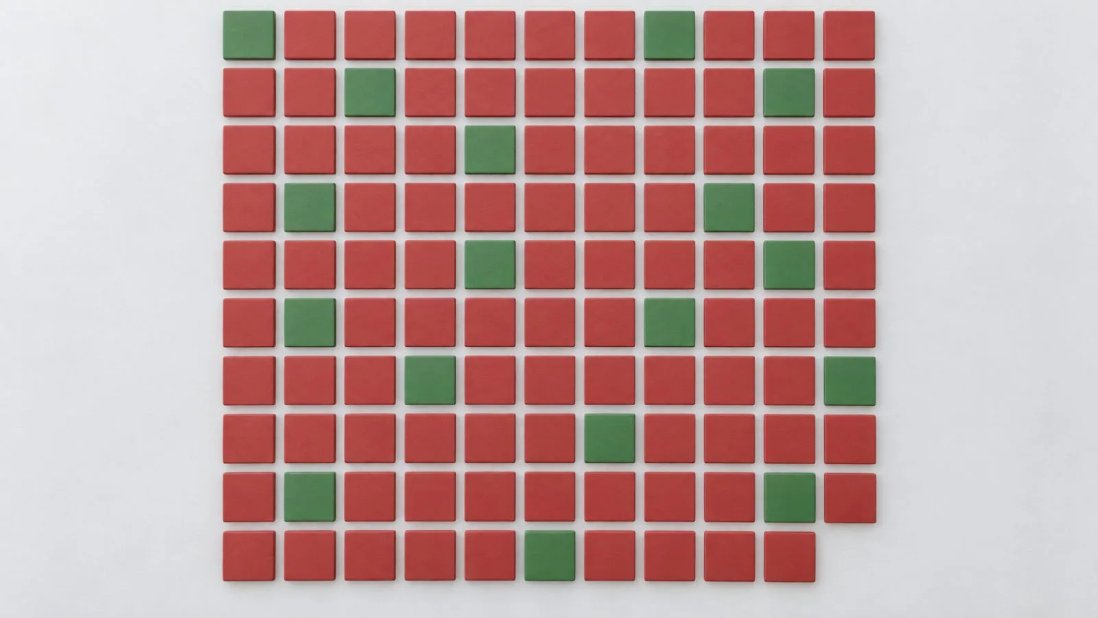A tiled market graphic uses red and green blocks to depict cryptocurrency price moves. (AI-generated image / EconoTimes)