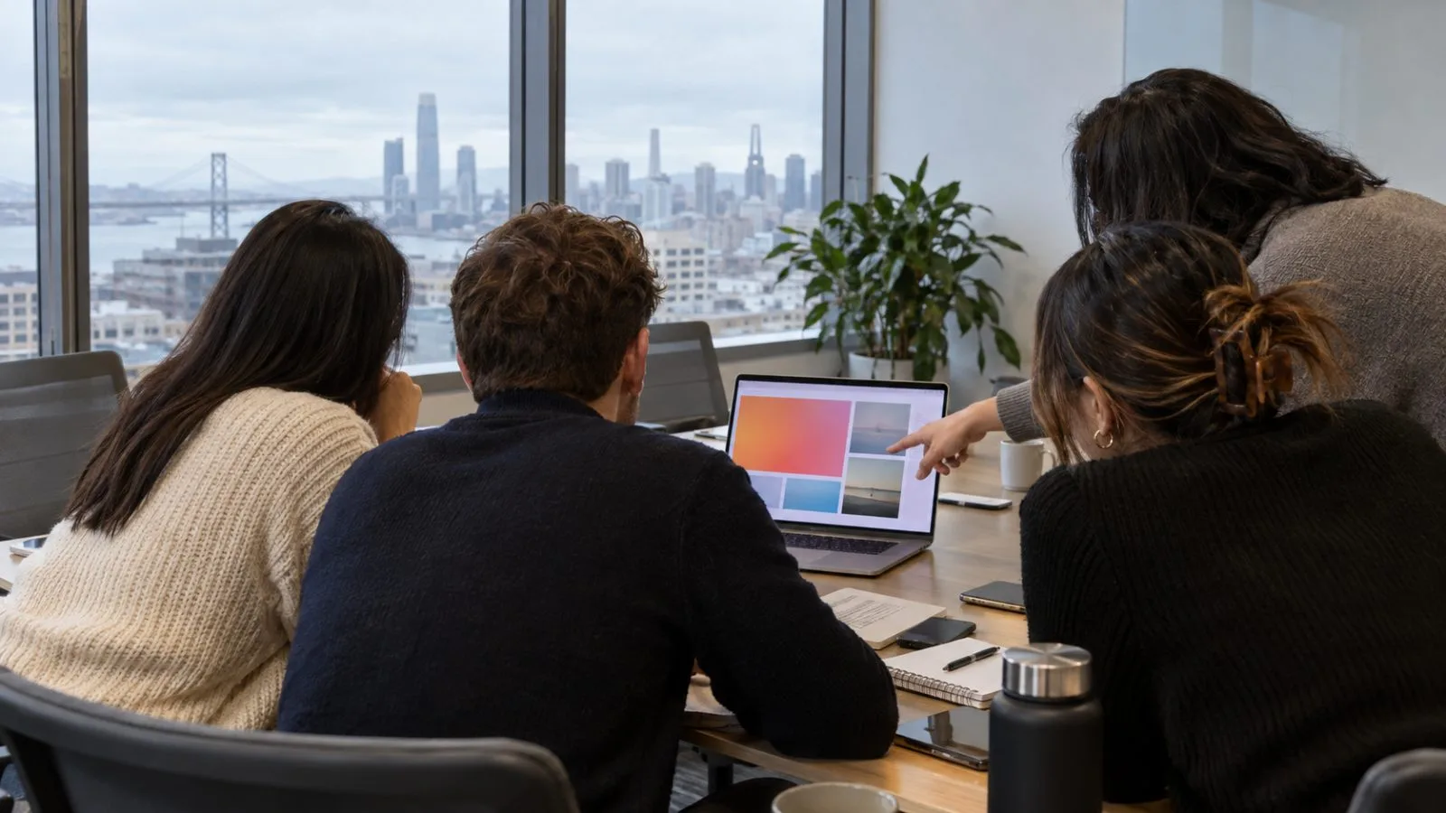 Marketing staff review campaign content during a working session at Twilio’s San Francisco office. (AI-generated image / EconoTimes)