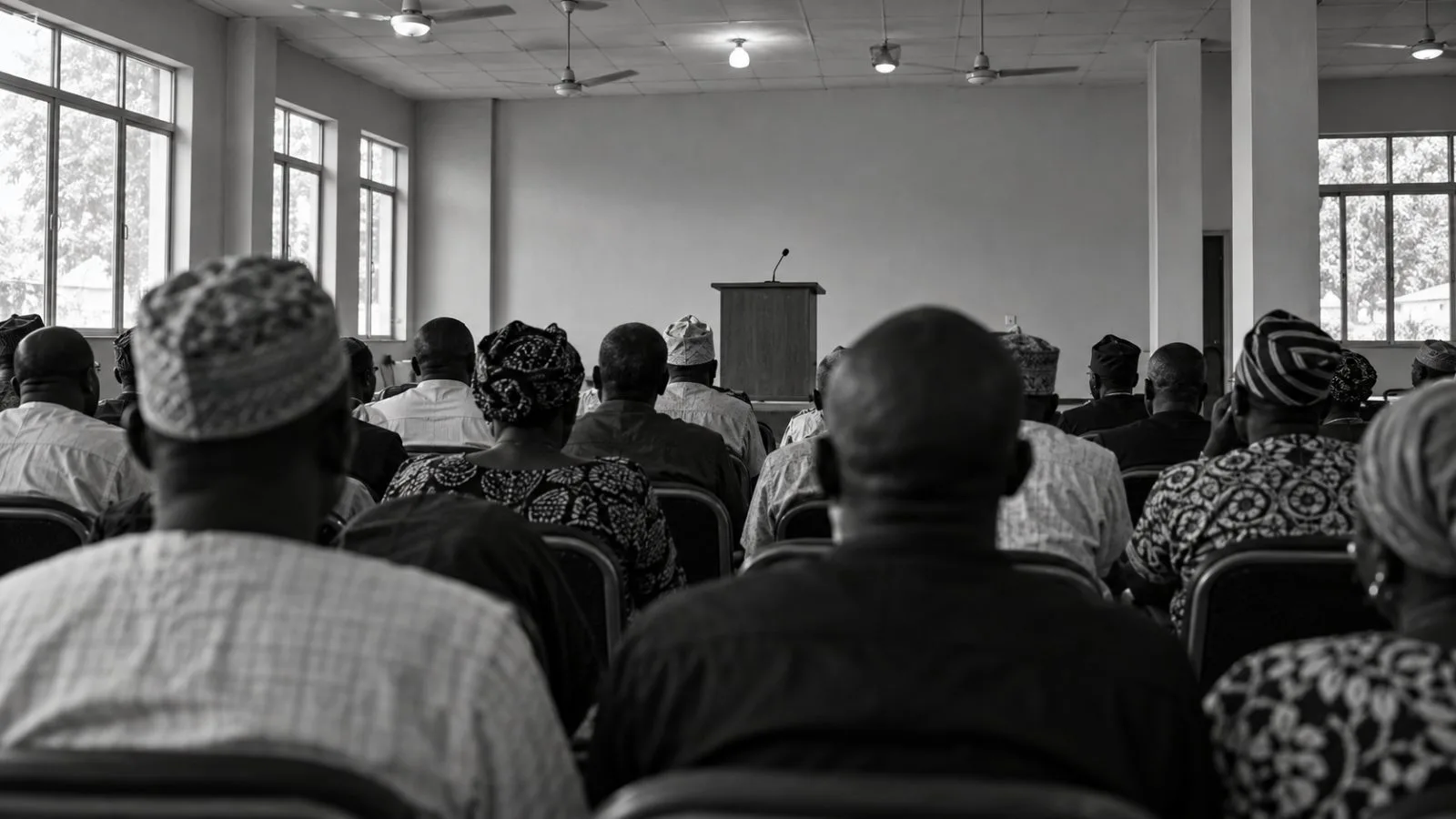 Party officials gather for a campaign council inauguration in Osogbo, Nigeria. (AI-generated image / EconoTimes)