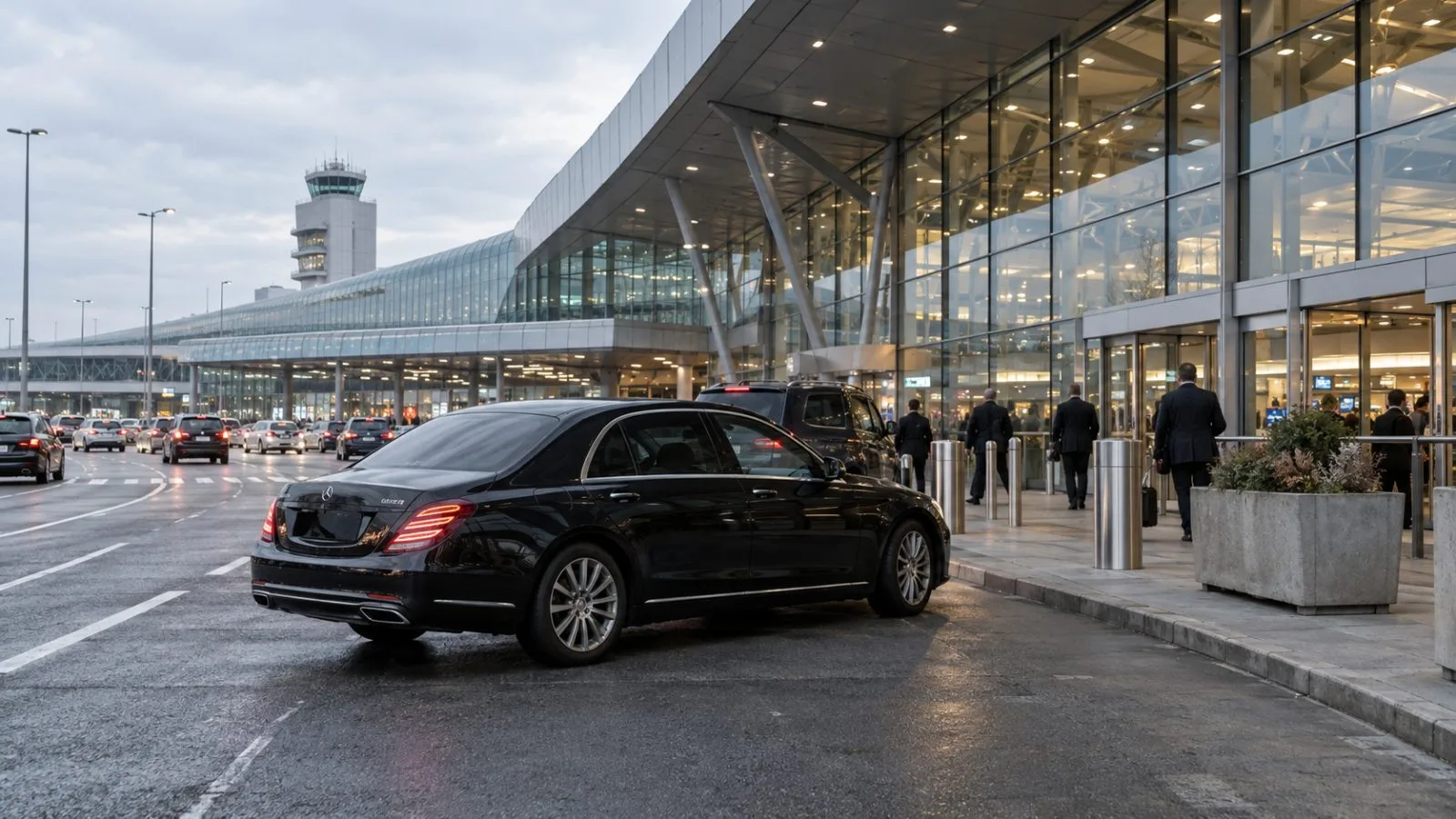 An official sedan arrives at Budapest Ferenc Liszt International Airport in Hungary (AI-generated image / EconoTimes)
