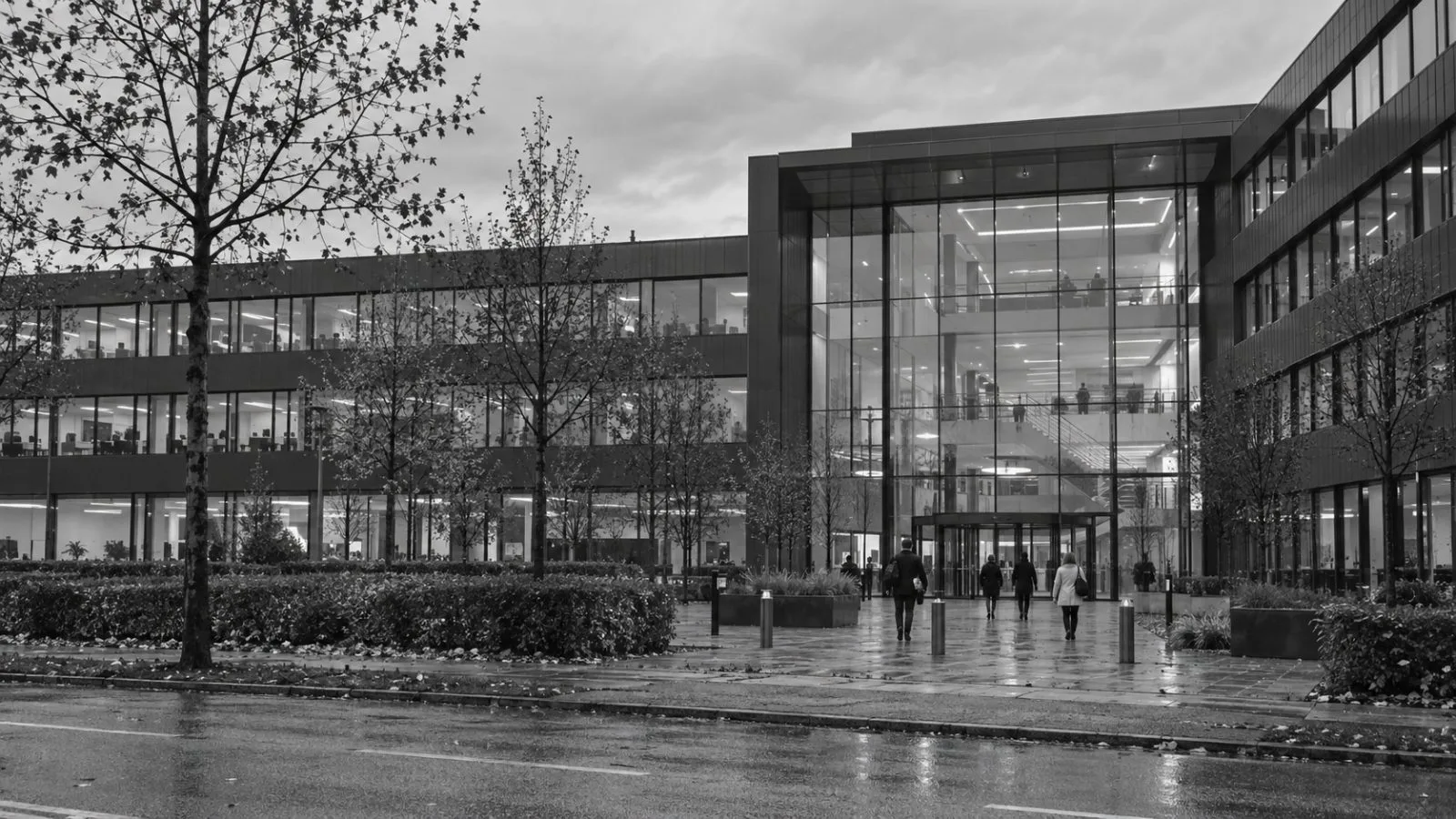 Tryg Forsikring’s headquarters stands along Klausdalsbrovej in Ballerup, Denmark (AI-generated image / EconoTimes)