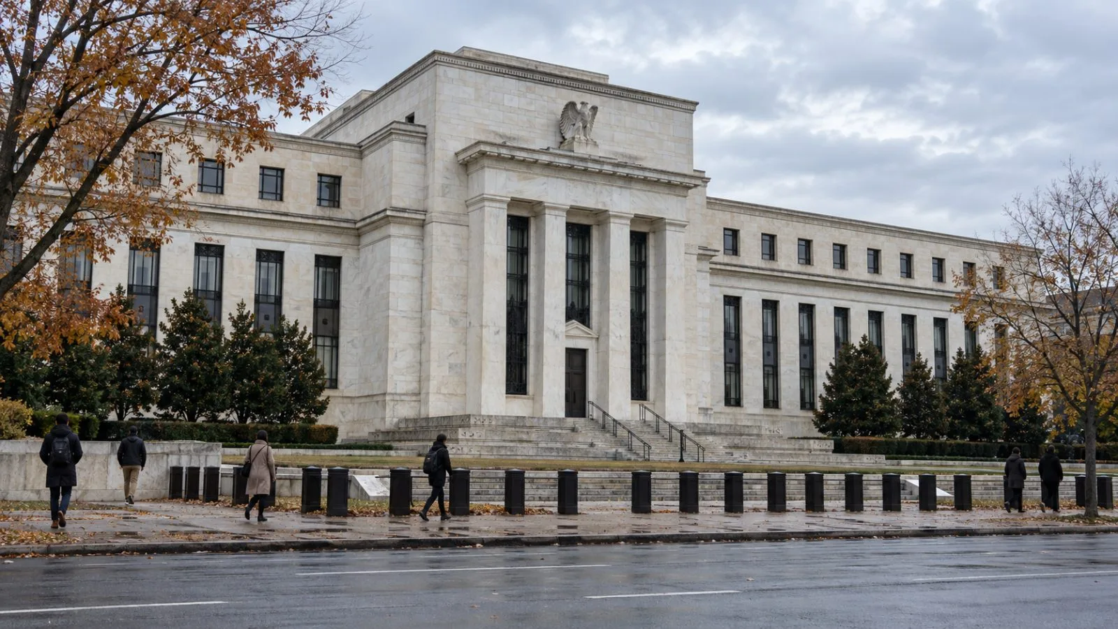 The Federal Reserve Board building stands on Constitution Avenue in Washington, D.C. (AI-generated image / EconoTimes)