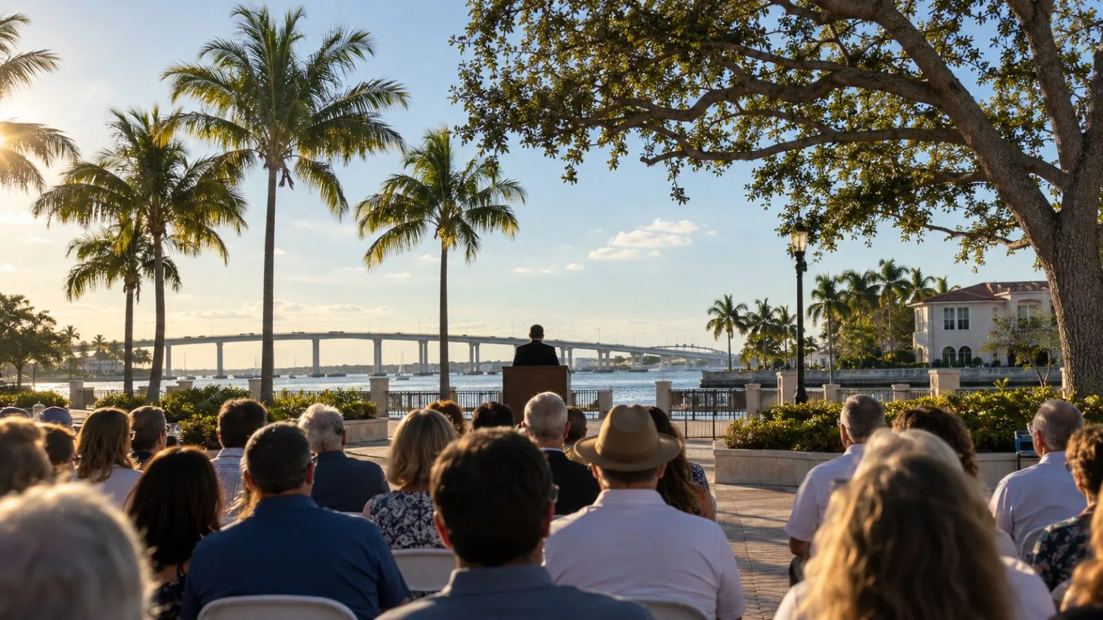 Supporters gather at a campaign rally in Fort Myers, Florida. (AI-generated image / EconoTimes)
