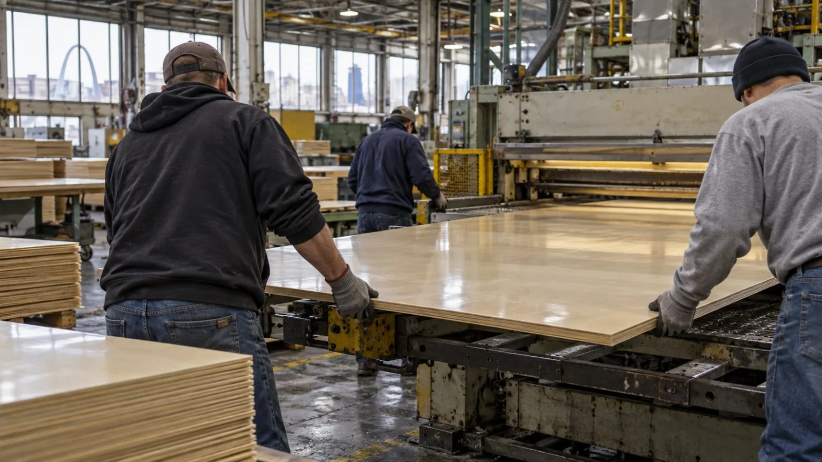 Workers handle electrical insulation components on a production line in St. Louis, Missouri. (AI-generated image / EconoTimes)