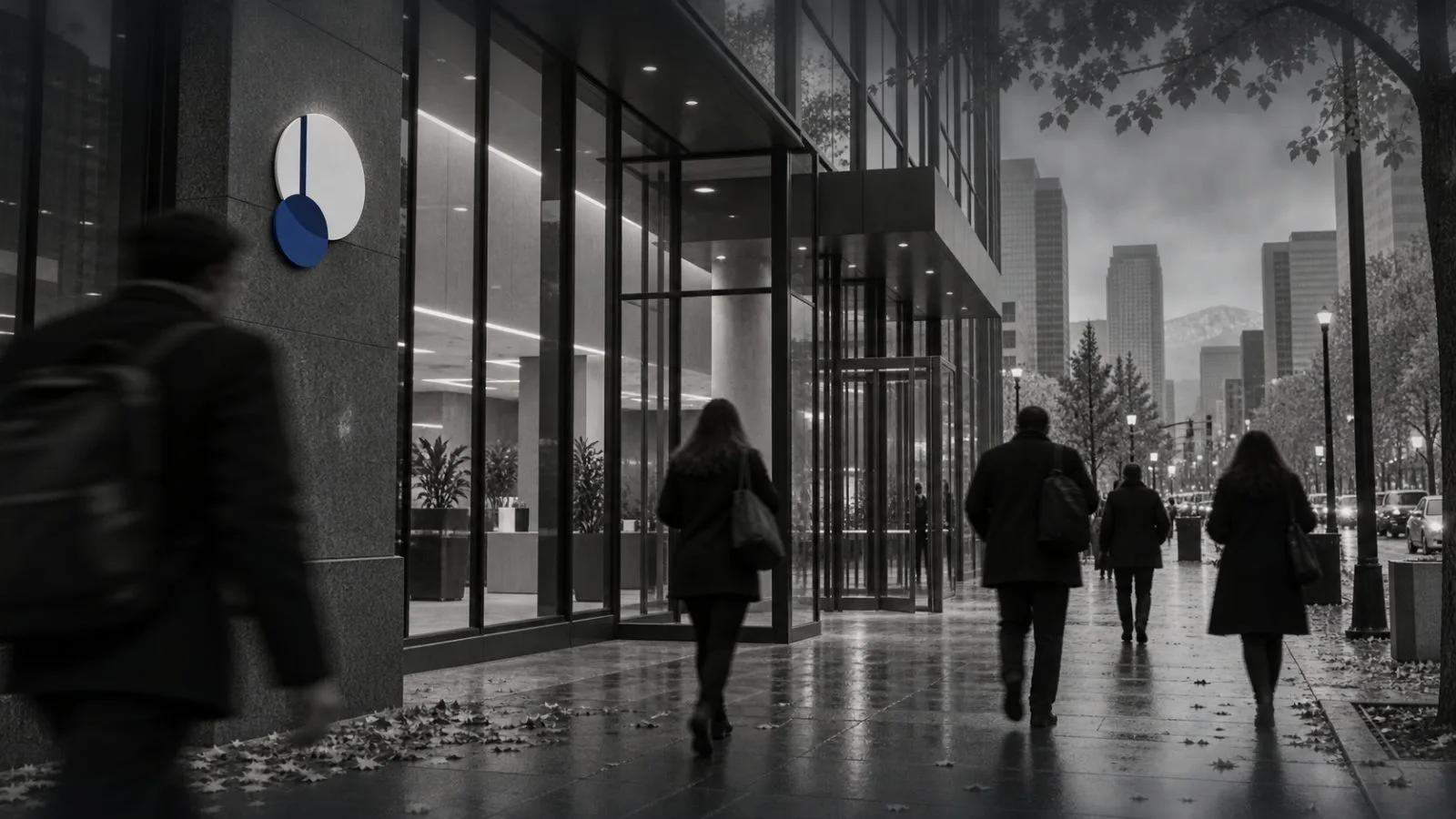 Pedestrians pass Janus Henderson’s office on Detroit Street in Denver, Colorado. / EconoTimes.ai