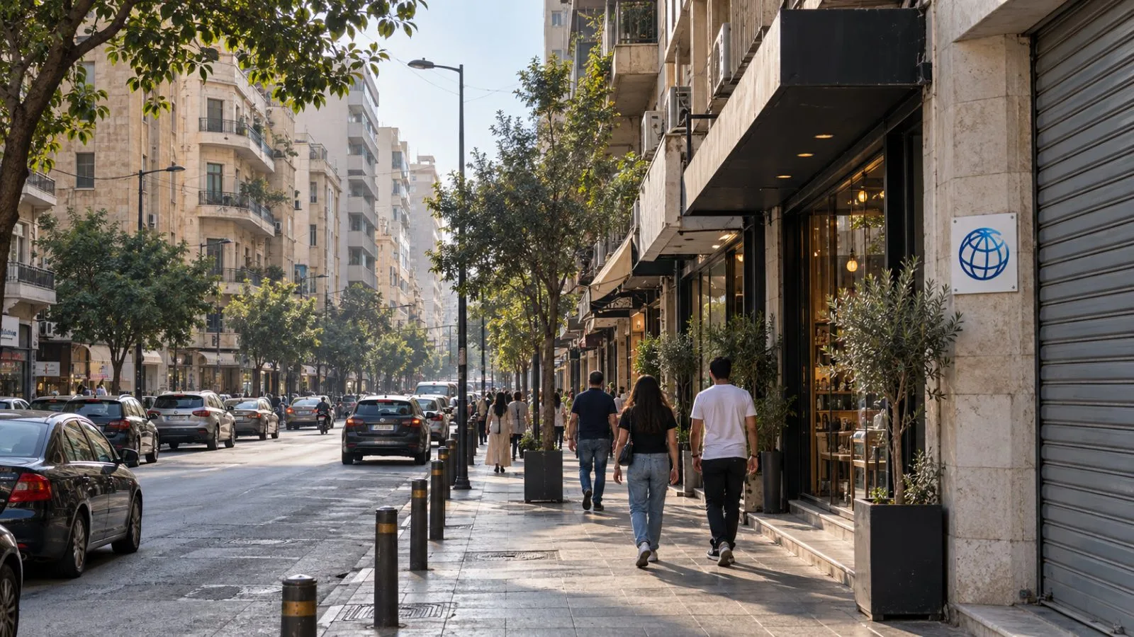 Pedestrians pass open and shuttered shops on Hamra Street in Beirut, Lebanon. / EconoTimes.ai