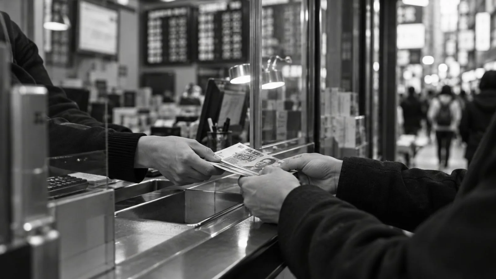 A customer exchanges bills at a currency counter in Myeongdong, Seoul. (AI-generated image / EconoTimes)