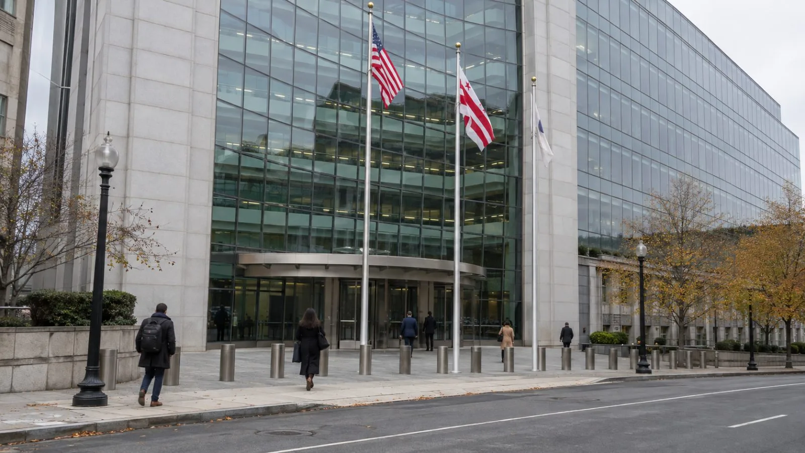 Commuters pass the U.S. Securities and Exchange Commission headquarters in Washington, D.C. (AI-generated image / EconoTimes)