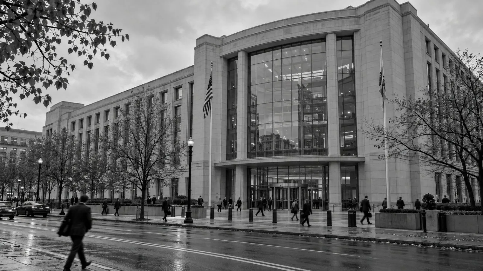 Pedestrians pass the U.S. Securities and Exchange Commission headquarters in Washington, D.C. (AI-generated image / EconoTimes)