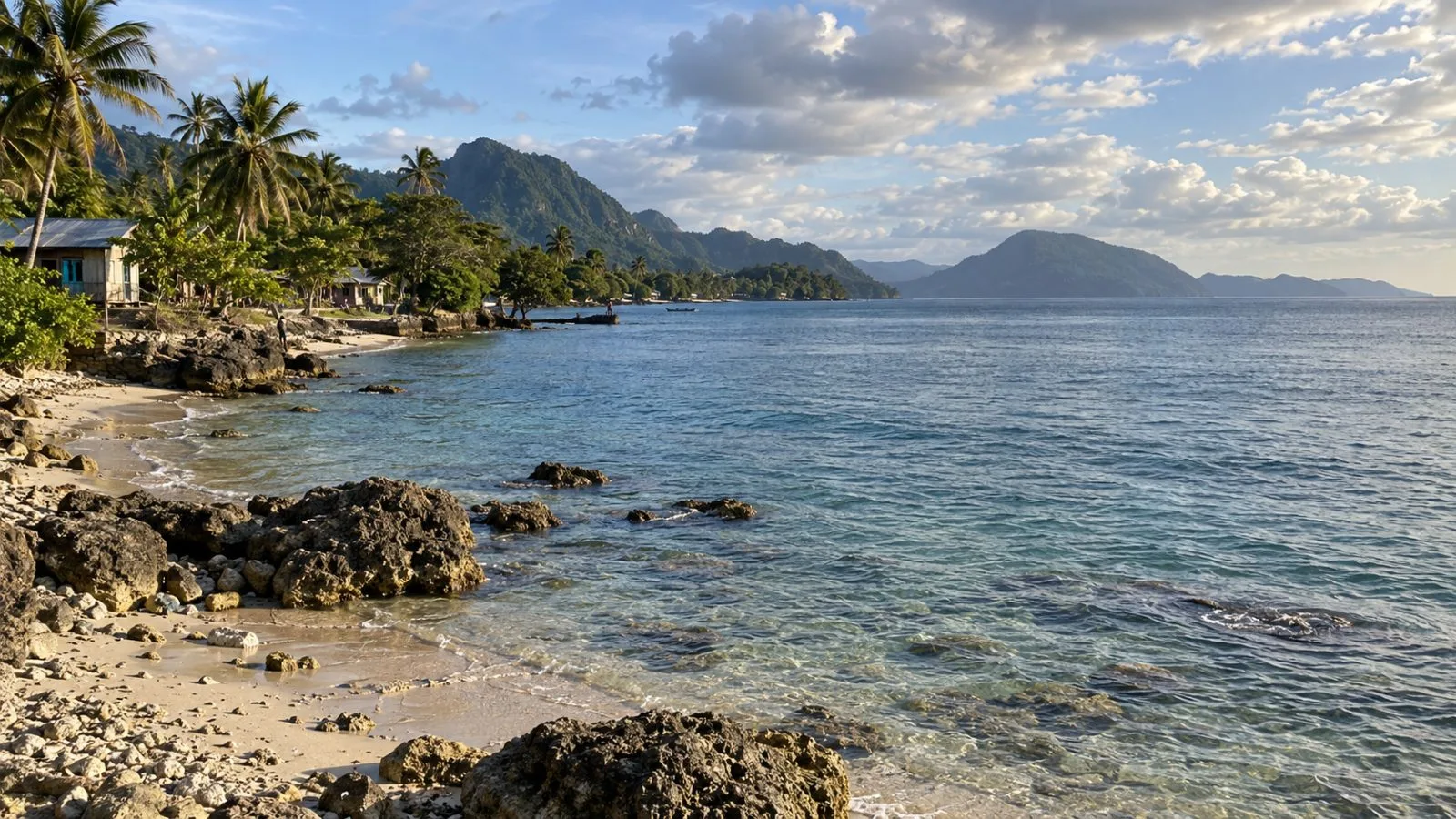 The shoreline at Port-Olry, Vanuatu, faces the open sea in afternoon light. (AI-generated image / EconoTimes)