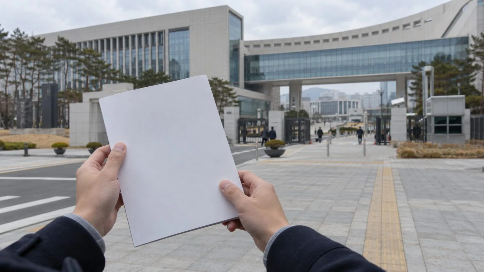 A booklet is held outside the Ministry of Employment and Labor in Sejong, South Korea. (AI-generated image / EconoTimes)