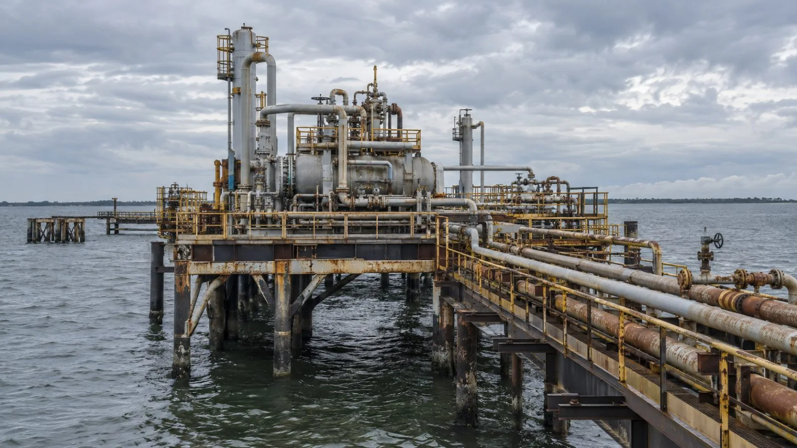 An oil tanker sits beside loading infrastructure at the Port of Corpus Christi, Texas. / EconoTimes.ai