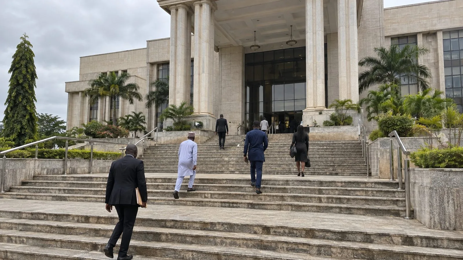 Visitors approach the High Court of the Federal Capital Territory in Abuja (AI-generated image / EconoTimes)