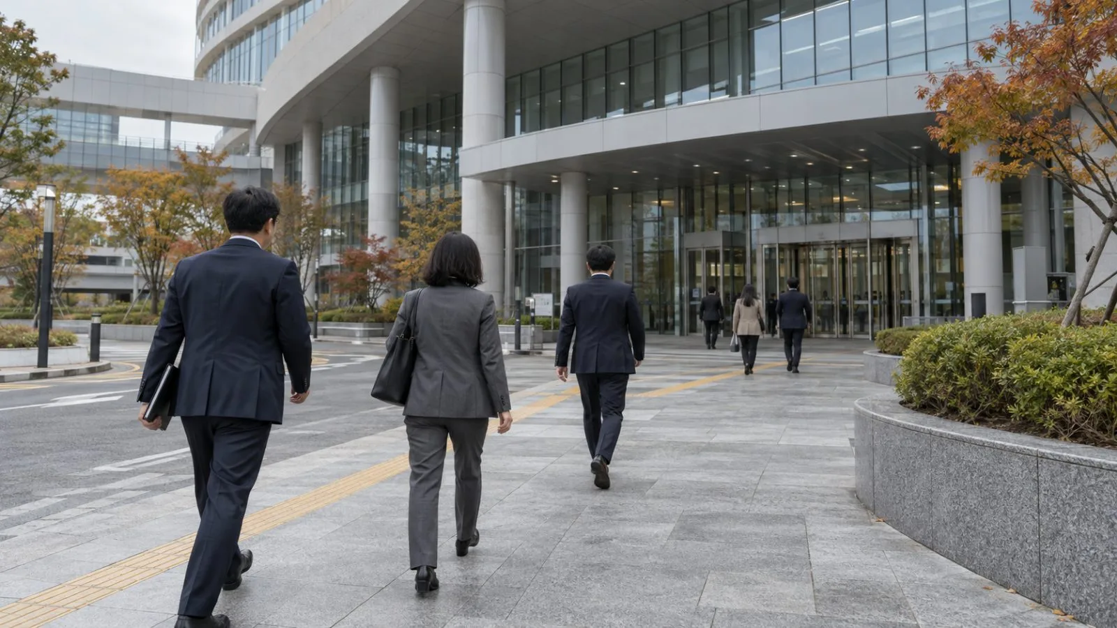 Officials arrive at South Korea's Ministry of Finance and Economy in Sejong. (AI-generated image / EconoTimes)