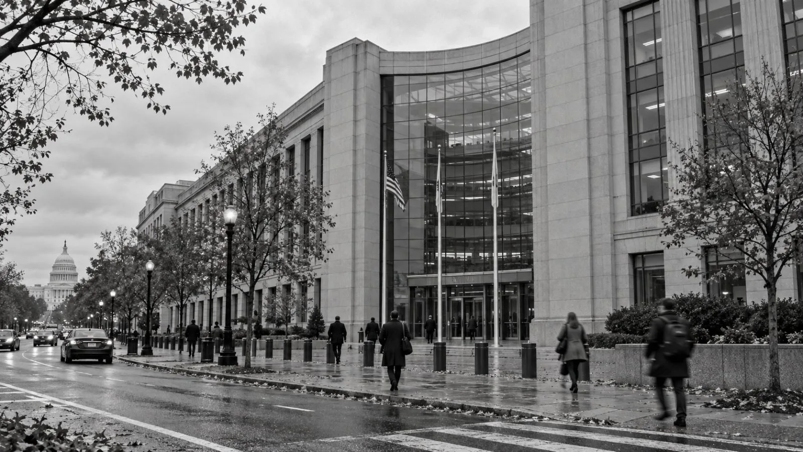 Pedestrians pass the U.S. Securities and Exchange Commission headquarters in Washington, D.C. / EconoTimes.ai