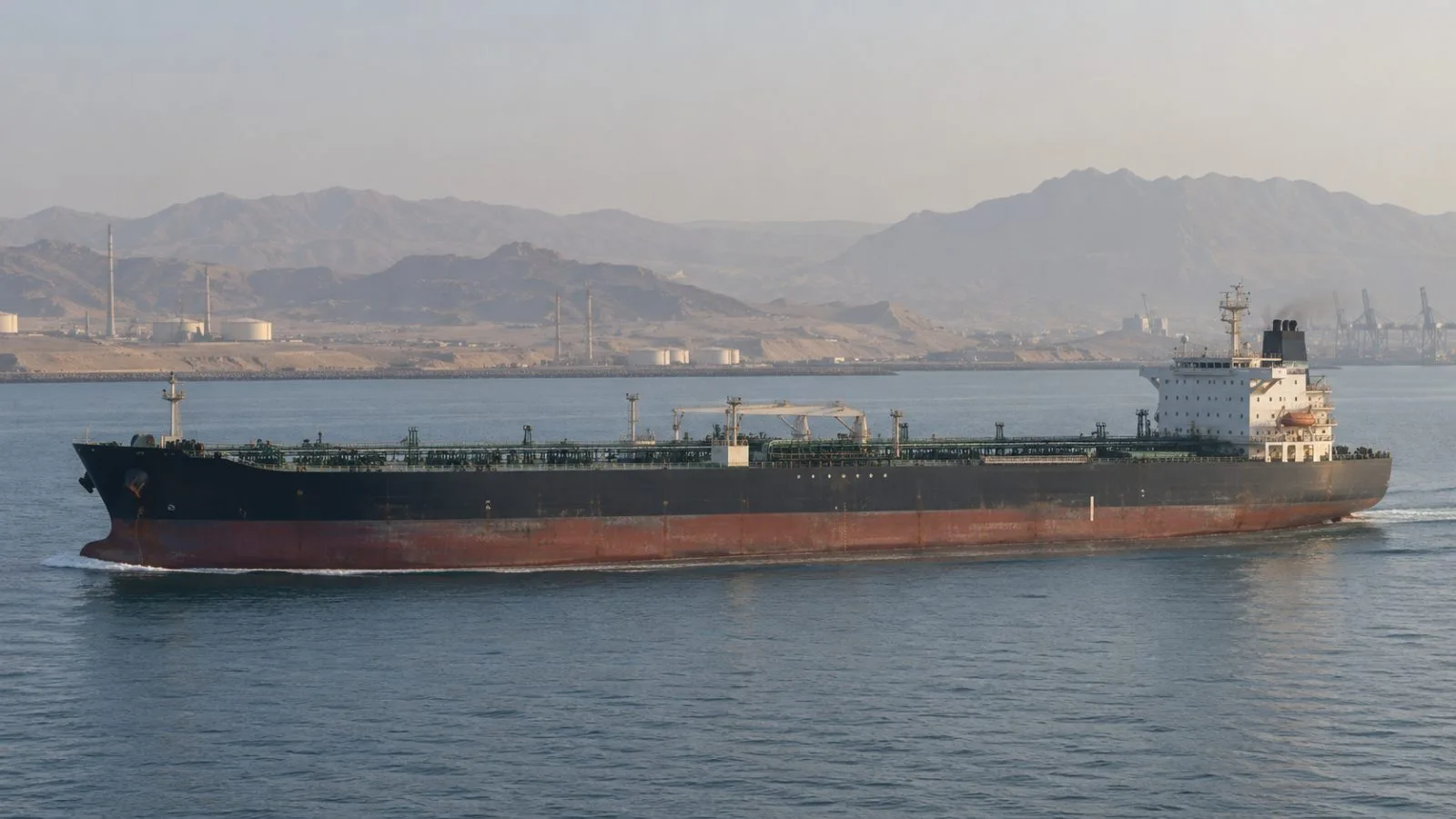 A tanker moves through the Persian Gulf near Bandar Abbas, Iran. (AI-generated image / EconoTimes)